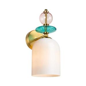 Light Prestige Nástenná lampa TROPEA 1xE27/15W/230V zlatá/dymovo-ružová/modrá/biela LP-2004/1W WH vyobraziť