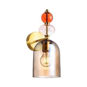 Light Prestige Nástenné svietidlo TROPEA 1xE27/15W/230V zlaté/dymovo-béžové LP-2004/1W AM vyobraziť