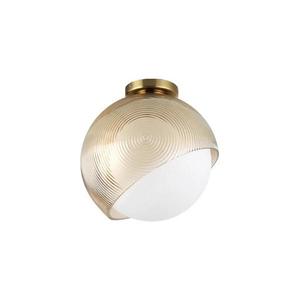 Ideal Lux - Stropné svietidlo BLOOM 1xE27/42W/230V, priemer 30 cm, zlaté/dymovo-béžové 366593 vyobraziť