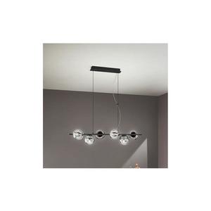 Ondaluce - Luster na lanku MONILE 6xE14/10W/230V čierna/dymová čierna SO.MONILE/6-NERO vyobraziť