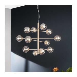 Ondaluce - Luster na lanku ELISEO 12xE14/10W/230V priemer 97 cm zlatá/dymová béžová SO.ELISEO/12-ORO vyobraziť