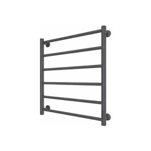 Mario-Radiators Kúpeľňový rebríkový radiátor INOX FLAT 122W/230V 57x43 cm nerez/antracit 1.4.048081.GR vyobraziť