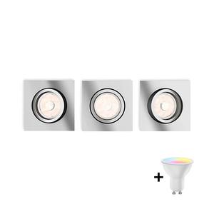 Philips -SADA 3x LED RGBW Stmievateľné podhľadové svietidlo DONEGAL 1xGU10/4, 8W/230V+DO P1946+3xAI2362 vyobraziť