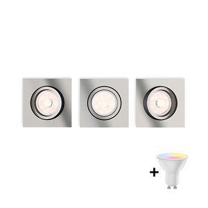 Philips - Sada 3x stmievateľných LED RGBW podhľadových svietidiel DONEGAL, 3x GU10/4, 8W/230V + DO P1944+3xAI2363 vyobraziť