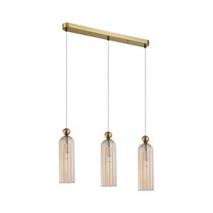 Light Prestige Luster na lanku PIEGA 3xE14/40W/230V mosadz/dymová béžová LP-939/3L amber vyobraziť