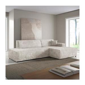 Rozkladacia rohová sedacia súprava s úložným priestorom do tvaru L TERAMO pravá béžová 8590828986287 vyobraziť