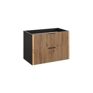 COMAD XILO BLACK WOTAN 82-80-D-2S-Kúpeľňová skrinka pod umývadlo XILO čierna/dub XILO BLACK WOTAN 82-80-D-2S vyobraziť