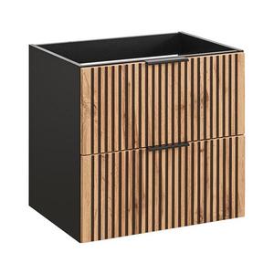 COMAD XILO BLACK WOTAN 82-60-D-2S-Kúpeľňová skrinka pod umývadlo XILO čierna/dub XILO BLACK WOTAN 82-60-D-2S vyobraziť