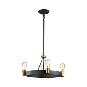 Elstead Quintiesse QN-SILAS-4P-DZ - Závesný luster SILAS na tyči 4xE27/60W/230V čierna/zlatá QN-SILAS-4P-DZ vyobraziť
