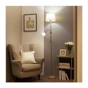 Brilagi - Stojacia lampa CERIA 1xE27/100W/230V + 1xE14/25W zlatá/béžová 1xBG2827+1xEG781037 vyobraziť