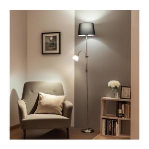 Brilagi - Stojacia lampa CERIA 1xE27/100W/230V + 1xE14/25W matný chróm/čierna 1xBG2826+1xEG781038 vyobraziť