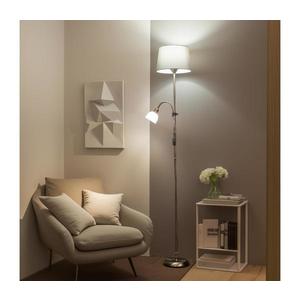 Brilagi - Stojacia lampa CERIA 1xE27/100W/230V + 1xE14/25W matný chróm/sivá 1xBG2826+1xEG781036 vyobraziť