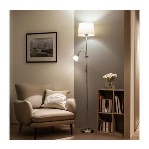 Brilagi - Stojacia lampa CERIA 1xE27/100W/230V + 1xE14/25W matný chróm/béžová 1xBG2826+1xEG781037 vyobraziť