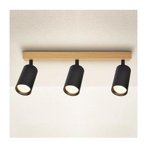 Brilagi - Bodové svietidlo SELE 3xGU10/30W/230V čierna/dubový dekor WO-SELE-BK-WD03-OEM vyobraziť