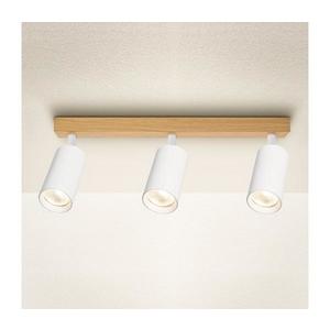 Brilagi - Bodové svietidlo SELE 3xGU10/30W/230V biela/dubový dekor WO-SELE-WH-WD03-OEM vyobraziť
