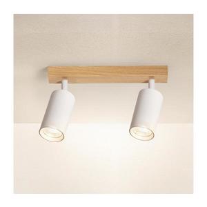 Brilagi - Bodové svietidlo SELE 2xGU10/30W/230V biela/dubový dekor WO-SELE-WH-WD02-OEM vyobraziť