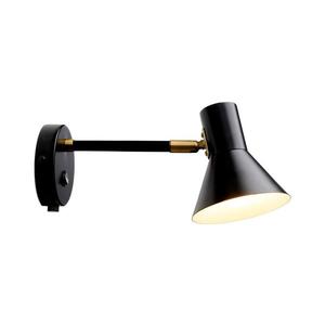 Halo Design 747450 - Nástenná lampička STYLE 1xE14/25W/230V čierna/mosadz 747450 vyobraziť