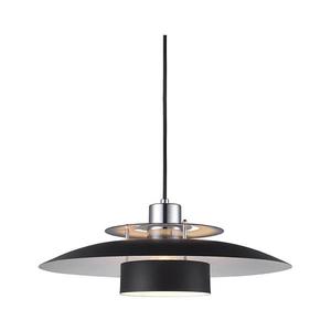 Halo Design 990259 - Závesný luster SORUP 1xE27/40W/230V pr. 40 cm čierna/lesklý chróm 990259 vyobraziť