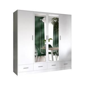 Šatní skriňa SANNA 200x215 cm s zrkadlom, biela SOFIA 200 Biały vyobraziť