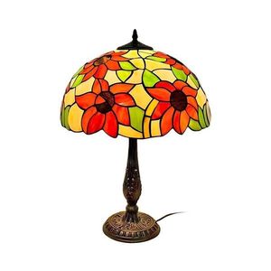 Brilagi - Tiffany vitrážová stolná lampa SUNFLOWER 2xE27/60W/230V BRT-8004C vyobraziť