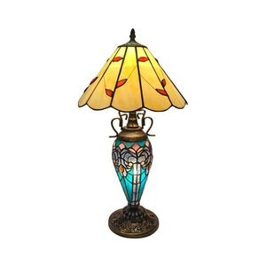 Brilagi - Tiffany vitrážová stolná lampa FOLIA 1xE27/60W/230V + 1xE14/40W BRT-B015F vyobraziť