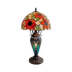Brilagi - Tiffany vitrážová stolná lampa SUNFLOWER 1xE27/60W/230V + 1xE14/40W BRT-8004F vyobraziť