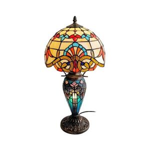 Brilagi - Tiffany vitrážová stolná lampa MIRABELLA 1xE27/60W/230V + 1xE14/40W BRT-12028F vyobraziť