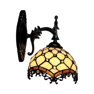 Brilagi - Tiffany vitrážová nástenná lampa Slonovinová 1xE14/40W/230V BRW-12016A vyobraziť