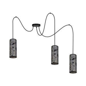HEXE Luster na lanku AVALO 3xE27/60W/230V pavúk šedá/čierna 0142 vyobraziť