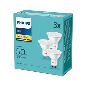 SADA 3x LED Žiarovka Philips GU10/4, 7W/230V 2700K 8718699635190 vyobraziť