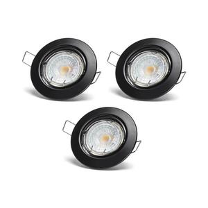 B.V. - Sada 3x LED podhľadových svietidiel 1xGU10/4, 5W/230V 3000K čierne B10307OT0 vyobraziť