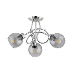 Prisadený luster HOSSA 3xE27/15W/230V lesklý chróm/čierna/dymová 62609 vyobraziť