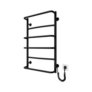 Mario-Radiators Kúpeľňový rebríkový radiátor LUX 105W/230V 81x52 cm nerez/čierna, pravostranný 2.3.0315.10.BM vyobraziť