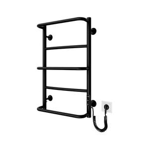 Mario-Radiators Kúpeľňový rebríkový radiátor LUX 65W/230V 66x42 cm nerez/čierna pravá 2.3.0313.10.BM vyobraziť