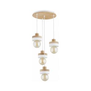 Závesný luster na lanku LARSO 4xE27/15W/230V biela/béžová 63410 vyobraziť