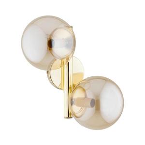 Nástenné svietidlo ERAL 2xE14/10W/230V zlaté/béžové/dymové 91540 vyobraziť