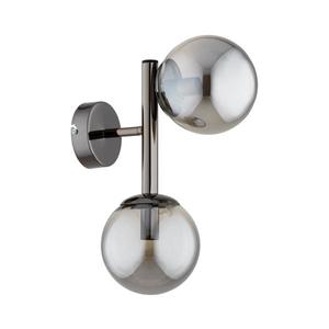 Nástenné svietidlo ERAL 2xE14/10W/230V lesklý chróm/čierna/dymová 91541 vyobraziť