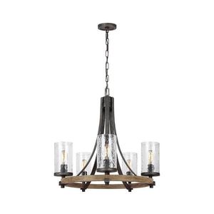 Elstead Quintiesse QN-ANGELO5 - Luster na reťazi ANGELO 5xE27/60W/230V, dubový dekor QN-ANGELO5 vyobraziť