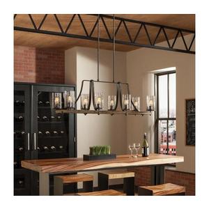 Elstead Quintiesse QN-ANGELO8-ISLE - Stropný luster na tyči ANGELO 8xE27/60W/230V, dubový dekor QN-ANGELO8-ISLE vyobraziť