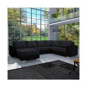 Čalúnená univerzálna rozkladacia sedacia súprava v tvare U YORK čierna/antracit 151101250170 vyobraziť