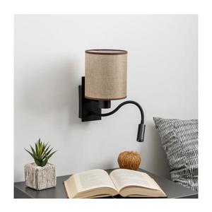 Brilagi - LED Nástenná lampa NUBILA 1xE27/25W/230V + LED/3W čierna/hnedá BG1558+BG1583 vyobraziť