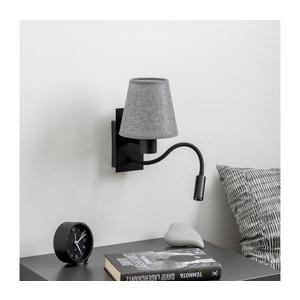 Brilagi - LED Nástenná lampa NUBILA 1xE27/25W/230V + LED/3W čierna/šedá BG1558+BG1569 vyobraziť