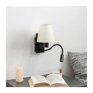 Brilagi - LED Nástenná lampa NUBILA 1xE27/25W/230V + LED/3W čierna/krémová BG1558+BG1572 vyobraziť