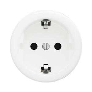 lap - Retro domová zásuvka bez rámčeka SCHUKO 230V/16A snehovo biela W/ZS vyobraziť