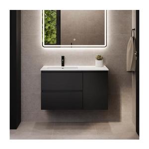 BATH DELUXE Kúpeľňová skrinka s umývadlom HELSINKI 95 cm ľavá/čierna BT0182+BT0191 vyobraziť