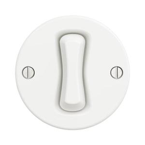 lap - Retro krížový vypínač bez rámčeka č. 7 snehovo biela W/V1/7 vyobraziť