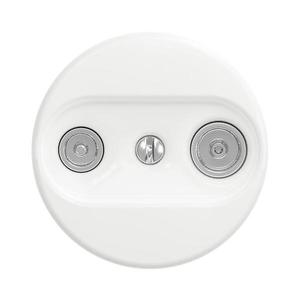 lap - Retro účastnícka zásuvka TV+R (priebežná) bez rámčeka snehobiela W/TV/P vyobraziť