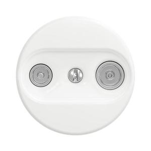 lap - Retro účastnícka zásuvka TV+R (koncová) bez rámčeka snehovo biela W/TV/K vyobraziť