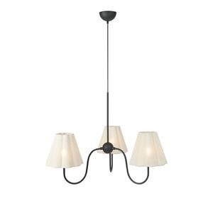 Béžové kovové závesné svietidlo s textilným tienidlom Veya – Markslöjd vyobraziť