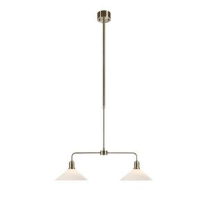 Biele/v mosadznej farbe kovové závesné svietidlo so skleneným tienidlom Vela – Markslöjd vyobraziť